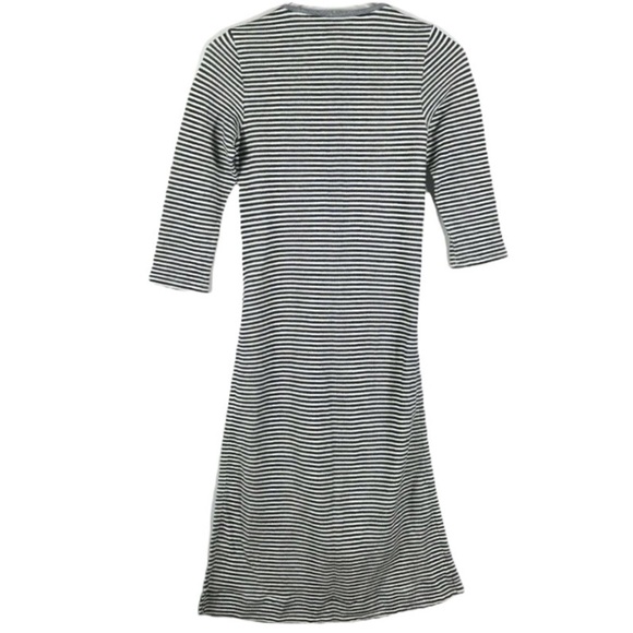 Anthropologie Postmark Navy Striped Side Slits Henley Long Tunic OB496123 - Picture 3 of 7
